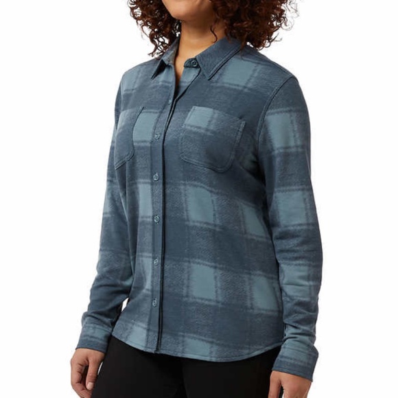 32 Degrees Ladies' Cozy Knit Button-Up Shirt - Picture 3 of 5